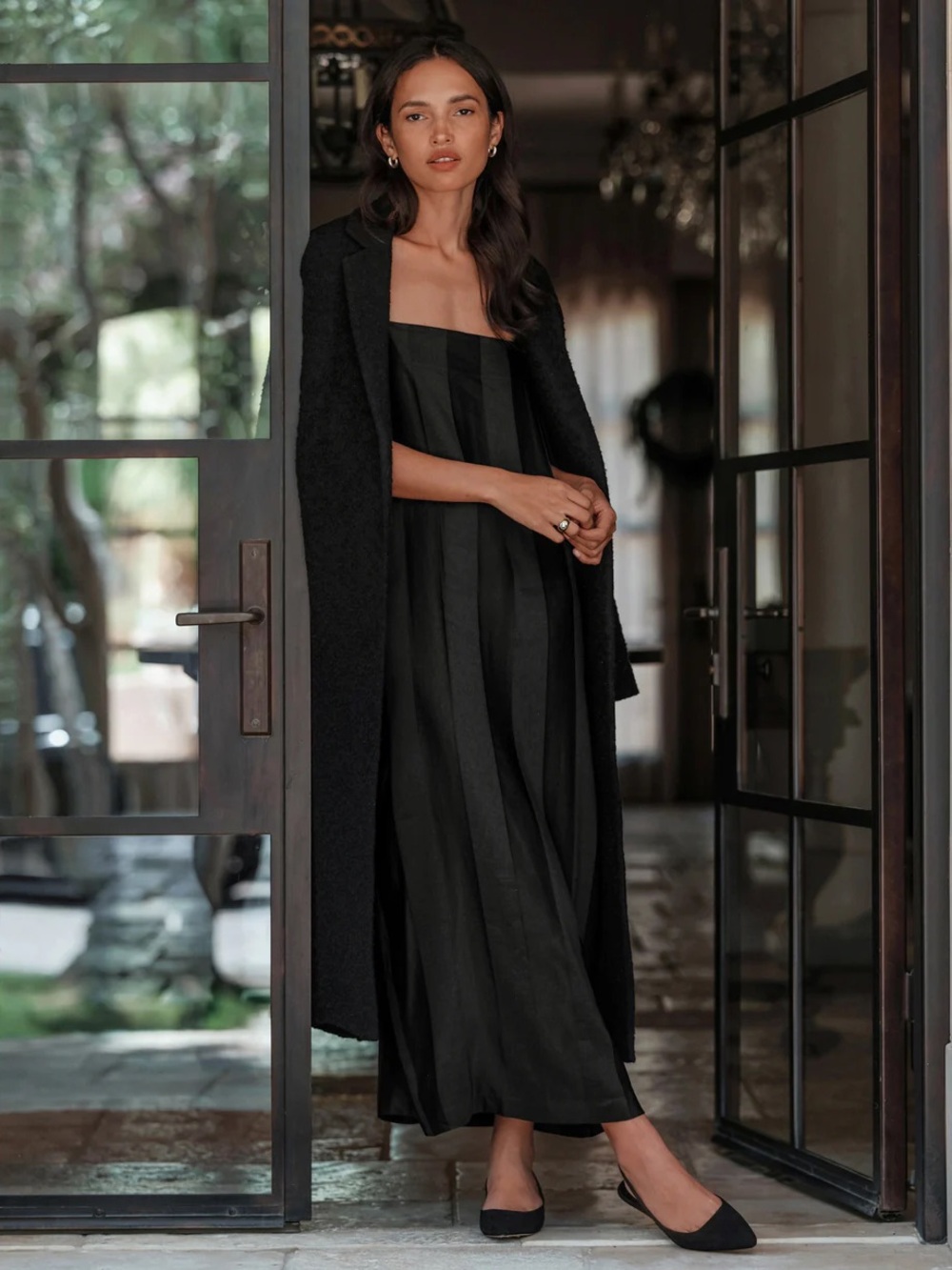 Jenni Kayne Black Strapless Margot Maxi Dress